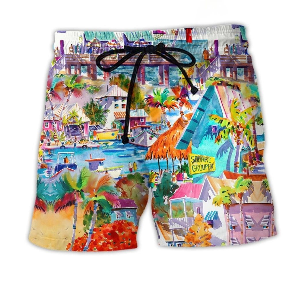Summer Beach Vacation Holiday Beach Shorts Print View For Coastal Escapes And Casual Outings