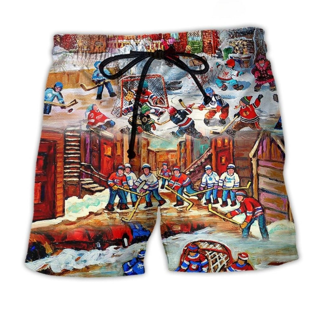 Ice Hockey Is My Life Beach Shorts For Outdoor Adventures And Thoughtful Seasonal Gifts
