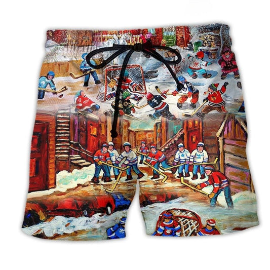 Ice Hockey Is My Life Beach Shorts For Outdoor Adventures And Thoughtful Seasonal Gifts