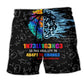 Funny Intelligence Quote Color Beach Shorts Pattern View For Resort Days And Outdoor Activities