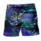 Ice Hockey Neon Color Beach Shorts Pattern View For Resort Days And Outdoor Activities