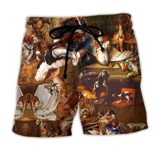 Hunting Patience Inspirational Quote Beach Shorts Design View For Comfortable Resort And Beach Styling