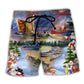 Fishing Christmas Gift Holiday Beach Shorts For Resort Travel And Thoughtful Summer Gifting