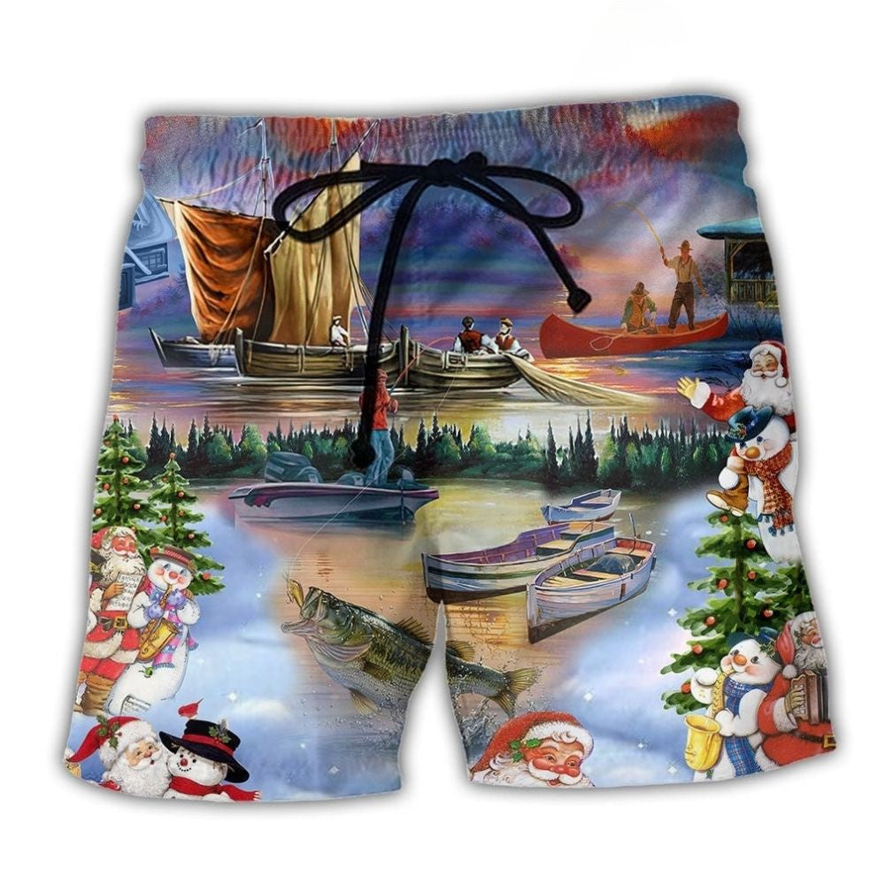 Fishing Christmas Gift Holiday Beach Shorts For Resort Travel And Thoughtful Summer Gifting
