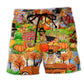 Thanksgiving German Shepherd Holiday Beach Shorts Pattern Detail For Sunny Outdoor Activities