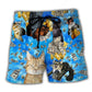 Cool Cat Love Money Lifestyle Beach Shorts Print View For Coastal Escapes And Casual Outings
