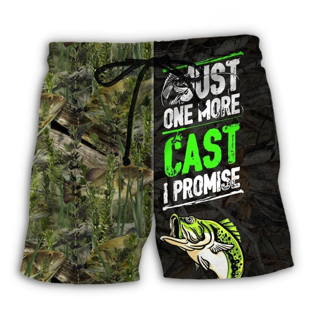 Just One More Cast Promise Quote Beach Shorts For Sunny Holidays And Comfortable Daily Styling