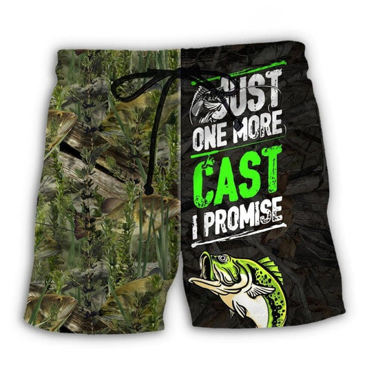 Just One More Cast Promise Quote Beach Shorts For Sunny Holidays And Comfortable Daily Styling