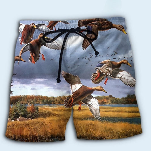 Duck Hunting Classic Outdoor Beach Shorts For Sunny Holidays And Comfortable Daily Styling