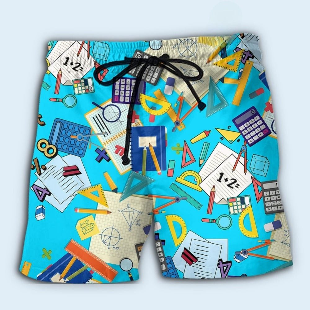 Math Humor I Love Numbers Funny Beach Shorts For Tropical Getaways And Weekend Adventures