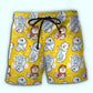 Samoyed Sunshine Yellow Dog Lover Beach Shorts For Summer Vacation And Coastal Travel