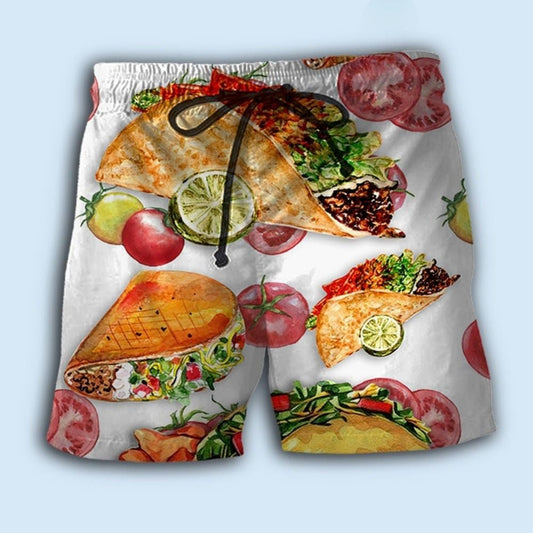 Taco Lover Fun Food Beach Shorts For Beach Trips And Relaxed Vacation Styling