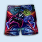 Gamer Life Play And Forget Everything Beach Shorts Artwork View For Seaside Trips And Casual Style