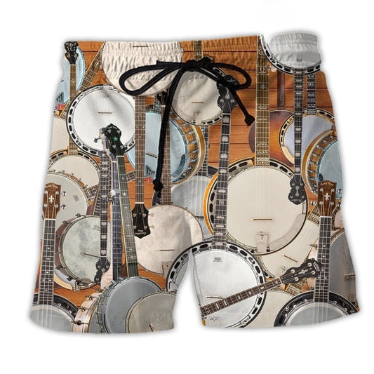 Retro Music Beach Shorts For Sunny Day Getaways And Leisure And Relaxation