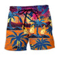 Surfing Make Your Own Waves Motivation Beach Shorts Pattern View For Resort Days And Outdoor Activities