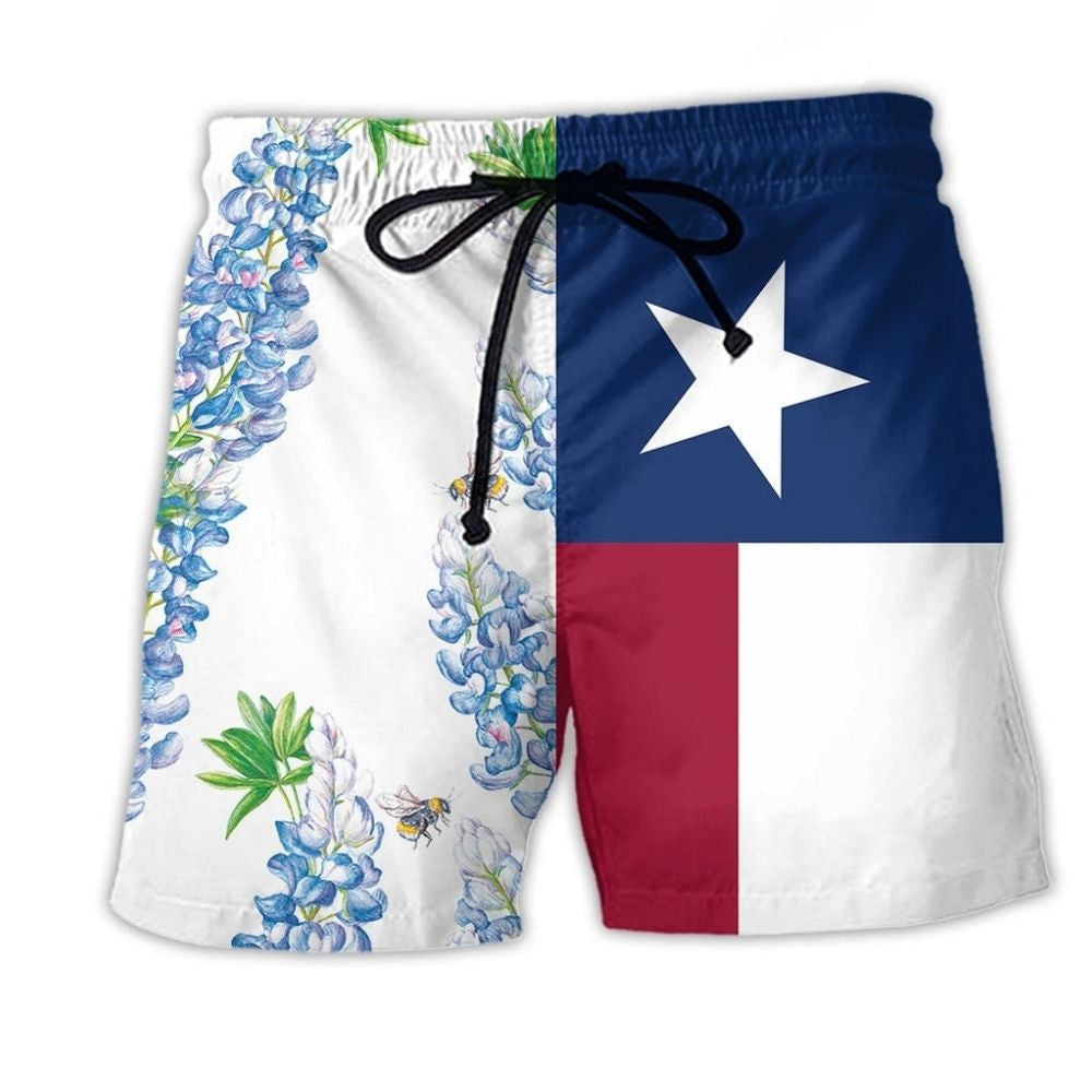 Texas Peace Floral Lifestyle Beach Shorts For Seaside Travel And Vacation Ready Style