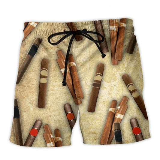 Cigar Is My Therapy Lifestyle Beach Shorts For Tropical Getaways And Weekend Adventures