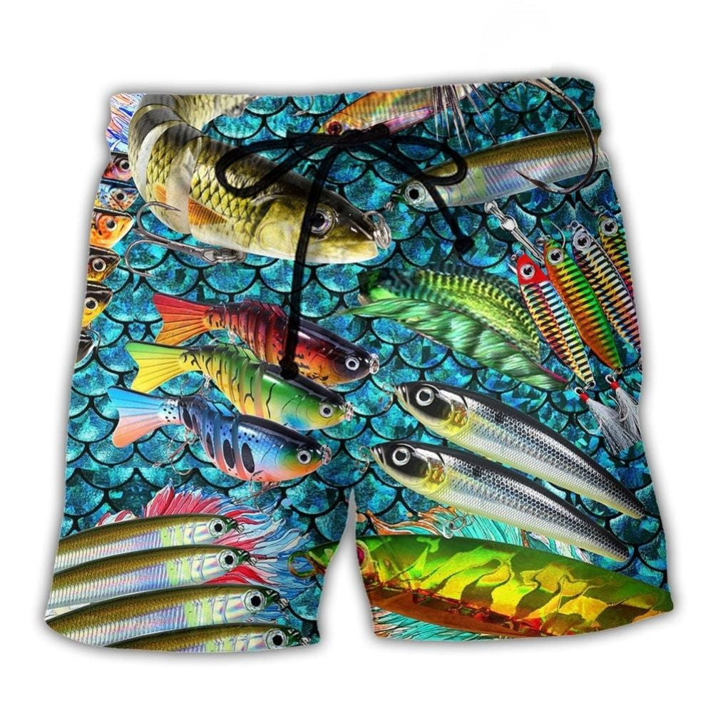 Fishing Humor Master Bait Beach Shorts Graphic Detail For Resort Trips And Casual Outings