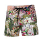 Hummingbird Magnolia Bloom Beach Shorts For Holiday Cruises And Comfortable Resort Style