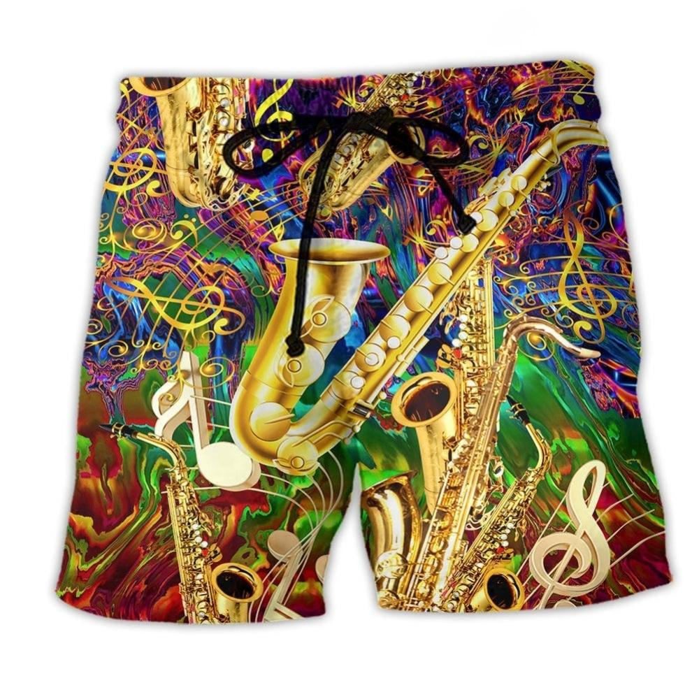 Music I Know It Fun Beach Shorts Design Detail For Coastal Escapes And Daily Wear