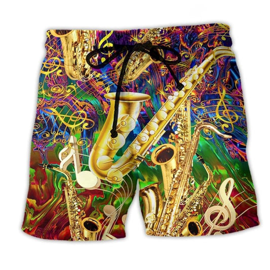 Music I Know It Fun Beach Shorts Design Detail For Coastal Escapes And Daily Wear