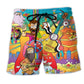 Bohemian Peace Music Beach Shorts For Resort Days And Lightweight Summer Style
