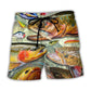 Fishing Is My Life Quote Beach Shorts Design Detail For Casual Warm Weather Outfits
