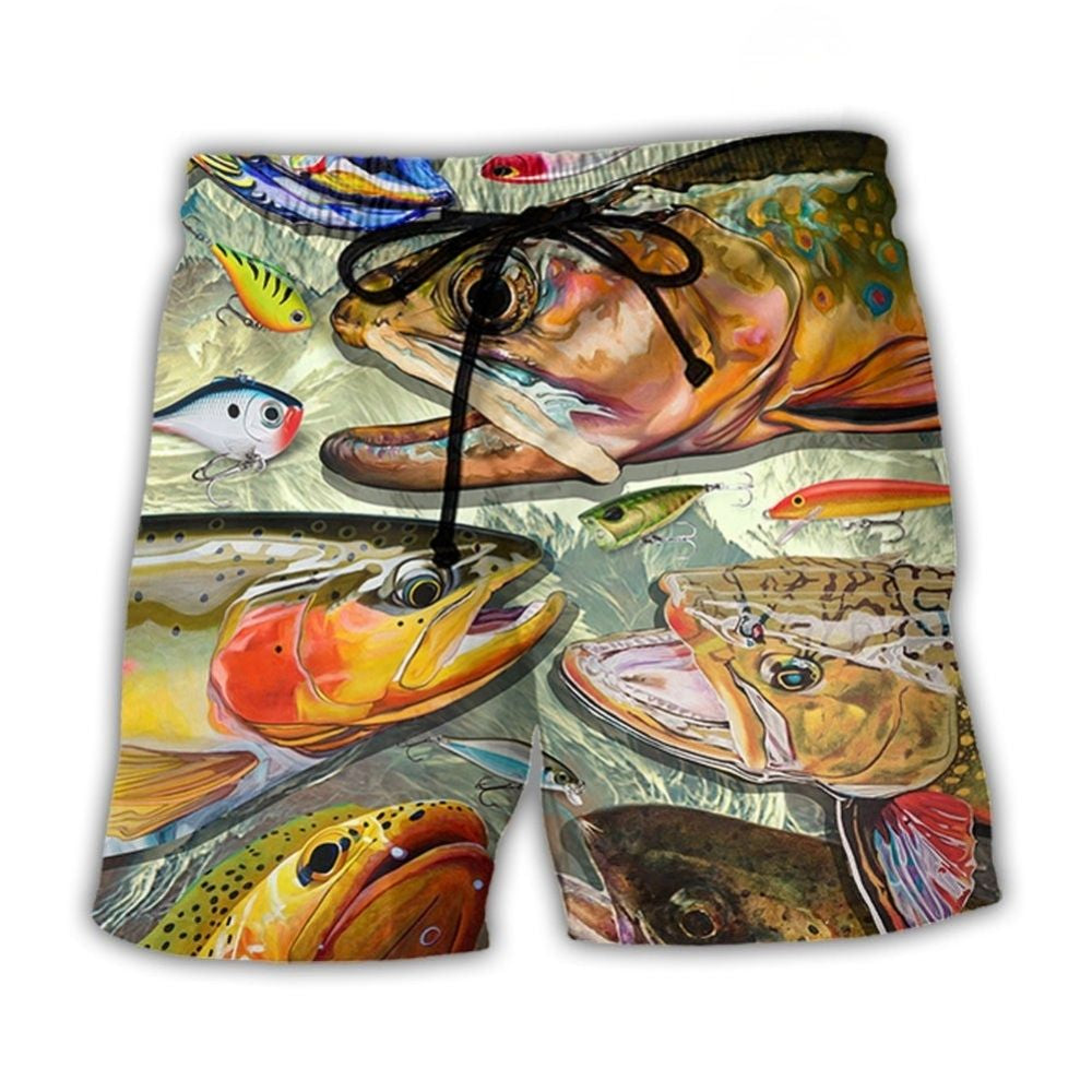 Fishing Is My Life Quote Beach Shorts Design Detail For Casual Warm Weather Outfits