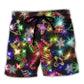 Christmas Cookies And Gingerbread Neon Beach Shorts For Coastal Adventures And Relaxed Summer Wear