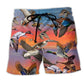 Duck Soul Sunset Beach Shorts For Resort Getaways And Weekend Casual Style