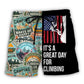 Climbing It's A Great Day Beach Shorts For Sunny Holidays And Comfortable Daily Styling