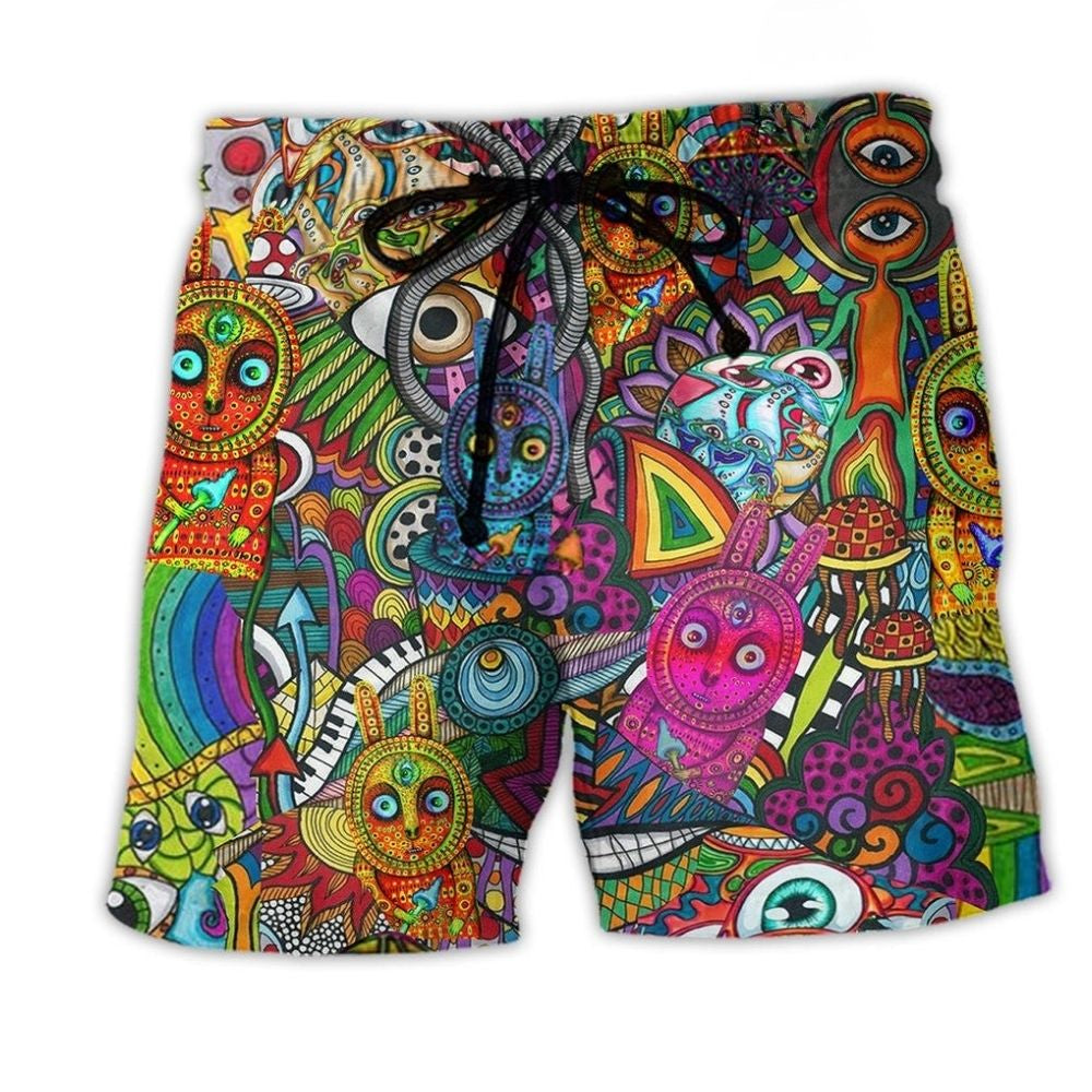 Bohemian Mushroom Peaceful Beach Shorts For Coastal Adventures And Thoughtful Gift Giving