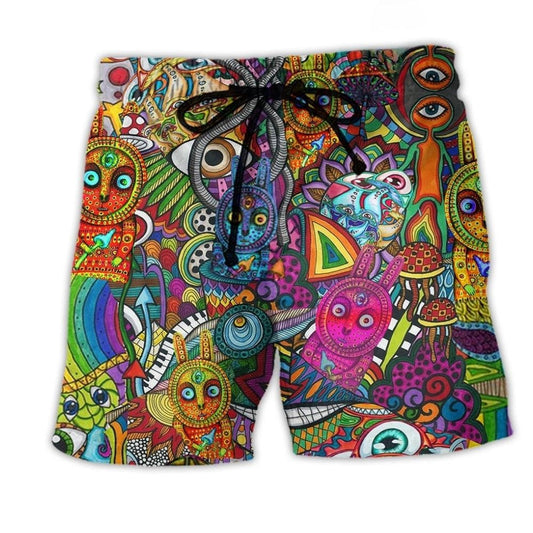 Bohemian Mushroom Peaceful Beach Shorts For Coastal Adventures And Thoughtful Gift Giving