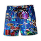 Drum Is My Life Neon Glow Beach Shorts For Sunny Holidays And Comfortable Daily Styling