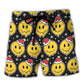 Christmas Smile Santa Hat Beach Shorts Artwork Detail For Comfortable Everyday Summer Wear