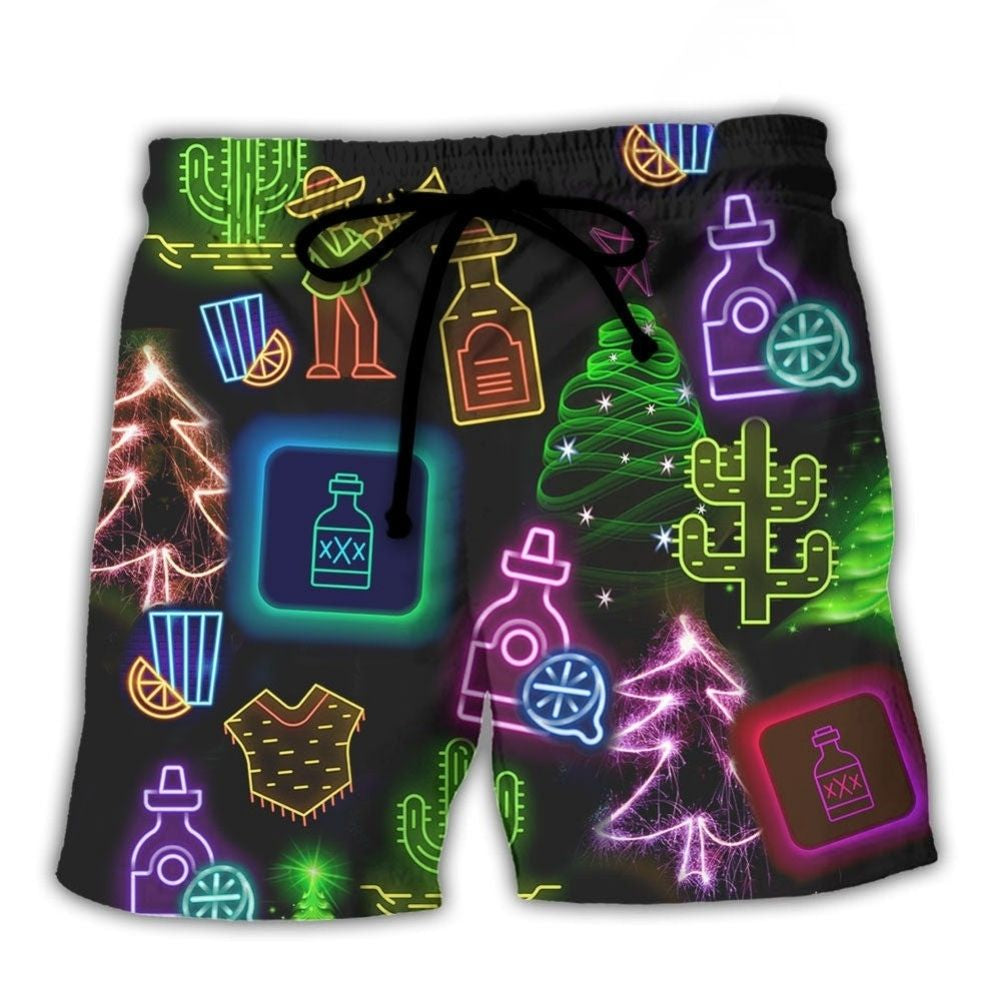 Christmas Spirits Neon Party Beach Shorts For Outdoor Adventures And Thoughtful Seasonal Gifts
