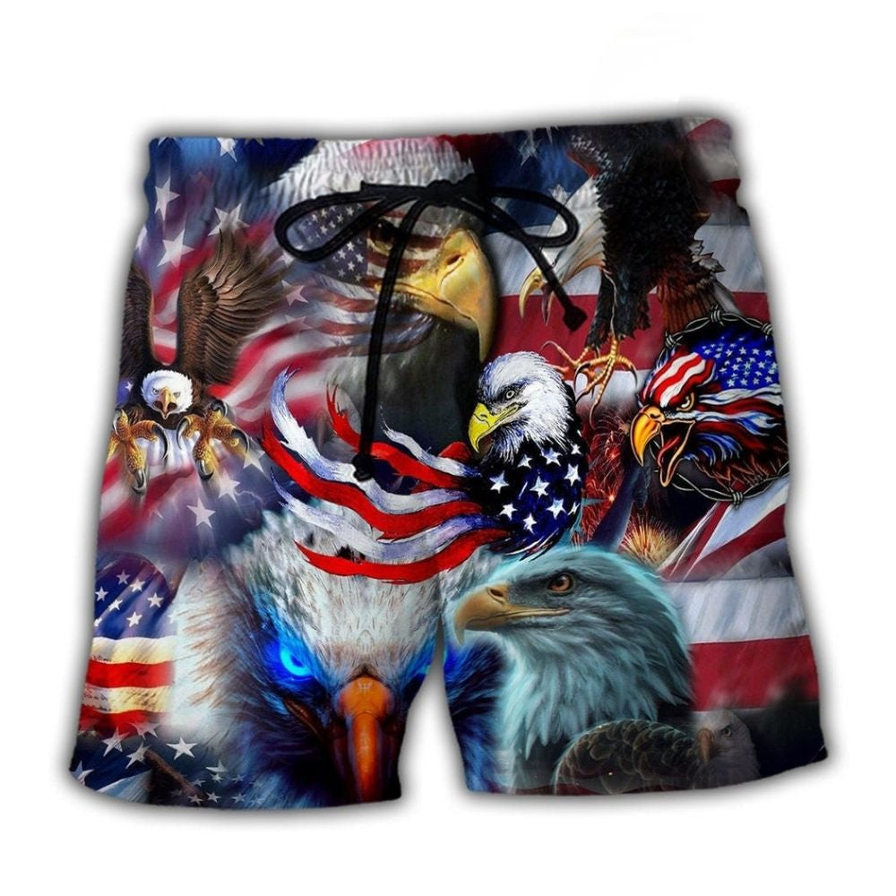 Eagle Soar Like An Beach Shorts Design Detail For Resort And Beach Day Style