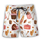 Baking Bread Love Life Beach Shorts Pattern View For Resort Days And Outdoor Activities