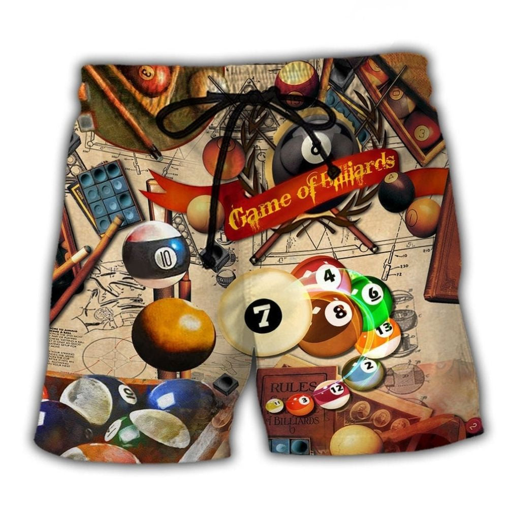 Billiards Give Beach Shorts For Holiday Cruises And Leisure And Relaxation
