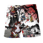 Cat Japanese Inspired Beach Shorts For Summer Vacation And Coastal Travel