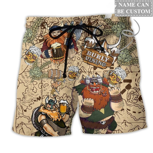 Viking Victory With Beer Beach Shorts For Fantasy Fans And Summer Vacation Style
