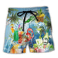 Fresh Fruit Summer Cocktail Beach Shorts Pattern View For Vacation Travel And Outdoor Fun