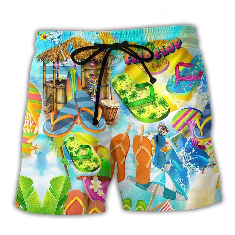 Flip Flops Favorite Summer Shoes Beach Shorts Graphic Detail For Resort Trips And Casual Outings