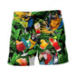 Parrot Cocktail Party Beach Shorts For Relaxed Shoreline Days And Easy Warm Weather Wear