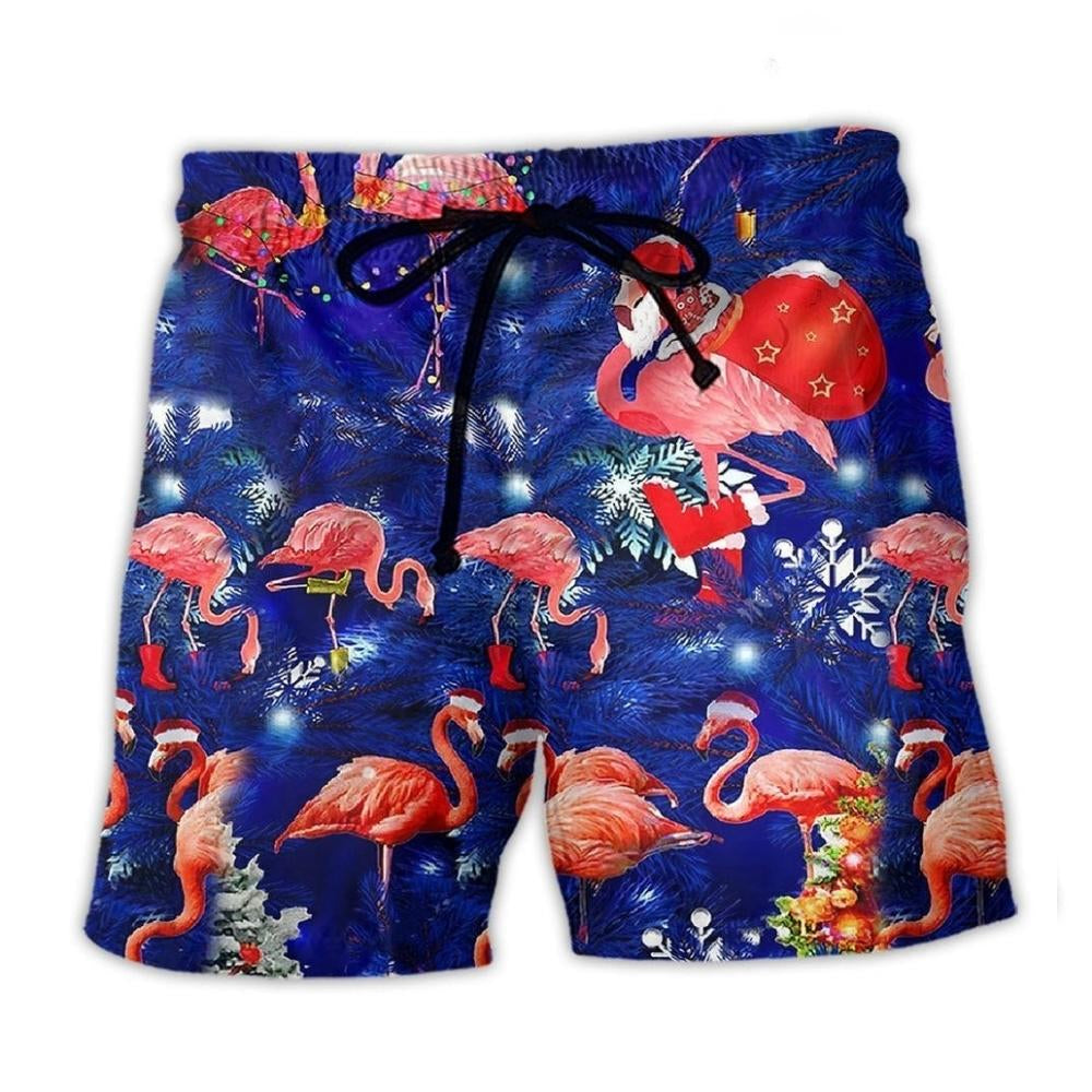 Flamingo Pink Beach Shorts Design Detail For Resort And Beach Day Style