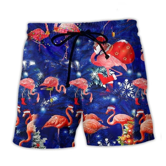 Flamingo Pink Beach Shorts Design Detail For Resort And Beach Day Style