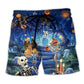 Dark Halloween Beach Shorts For Warm Weather Outings And Comfortable Resort Style