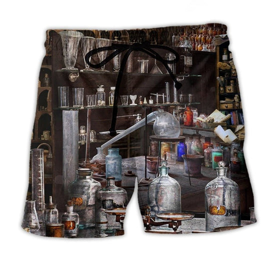 Calm Chemistry Beach Shorts For Summer Festivals And Casual Outdoor Comfort