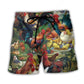 Retro Chicken Lover Vintage Background Beach Shorts For Warm Weather Travel And Everyday Comfort
