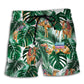 Flying Camel Fantasy Humor Beach Shorts Design Detail For Casual Warm Weather Outfits